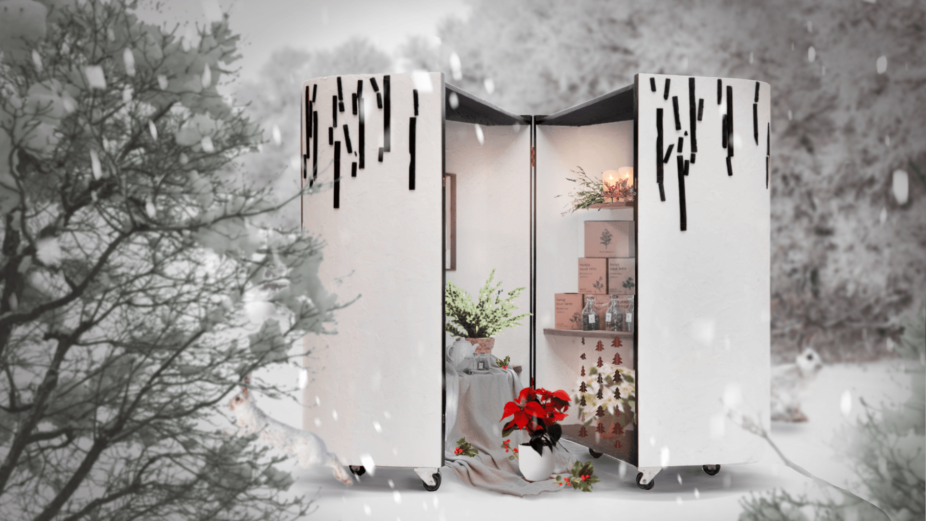 祝願時刻，來喝一杯熱茶吧：聖誕三腳飯糰